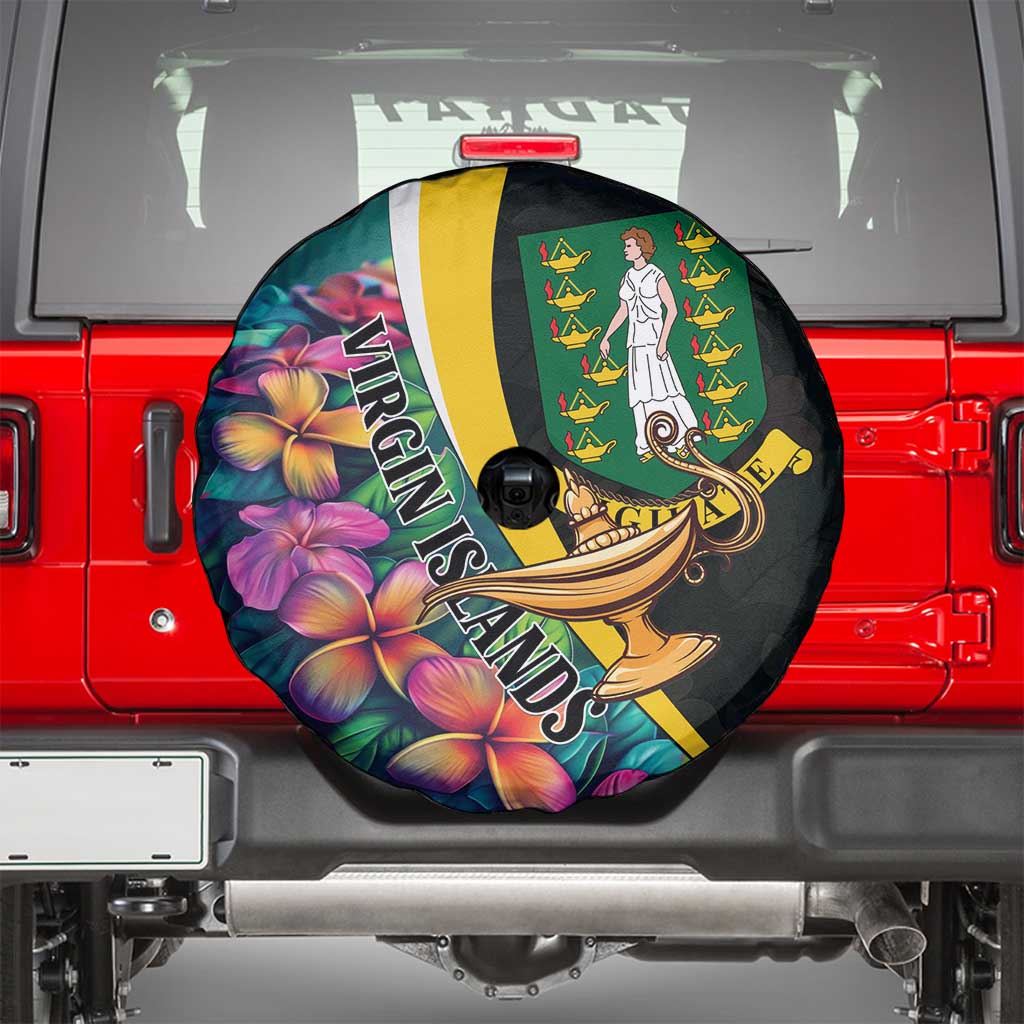 British Virgin Islands Tropical Spare Tire Cover Curve Style