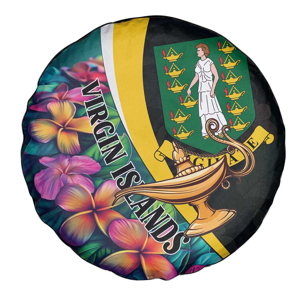 British Virgin Islands Tropical Spare Tire Cover Curve Style