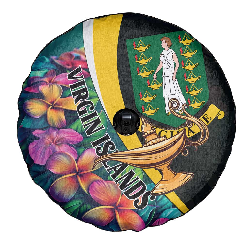 British Virgin Islands Tropical Spare Tire Cover Curve Style
