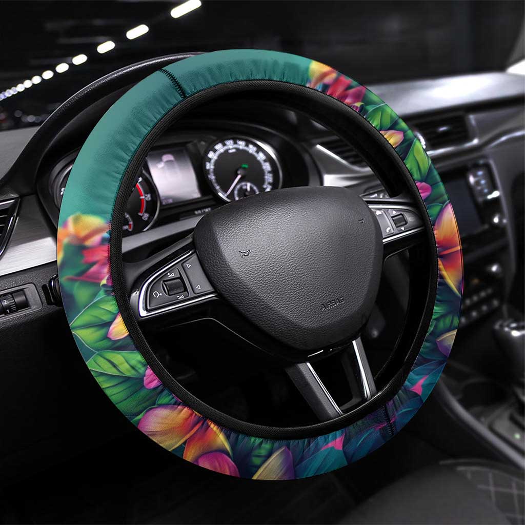 British Virgin Islands Tropical Steering Wheel Cover Curve Style