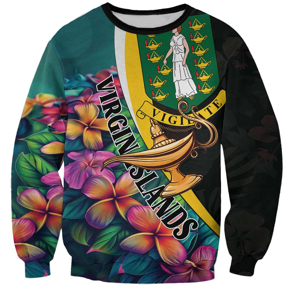 Personalised British Virgin Islands Tropical Sweatshirt Curve Style