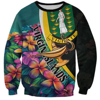 Personalised British Virgin Islands Tropical Sweatshirt Curve Style