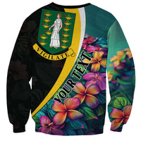 Personalised British Virgin Islands Tropical Sweatshirt Curve Style