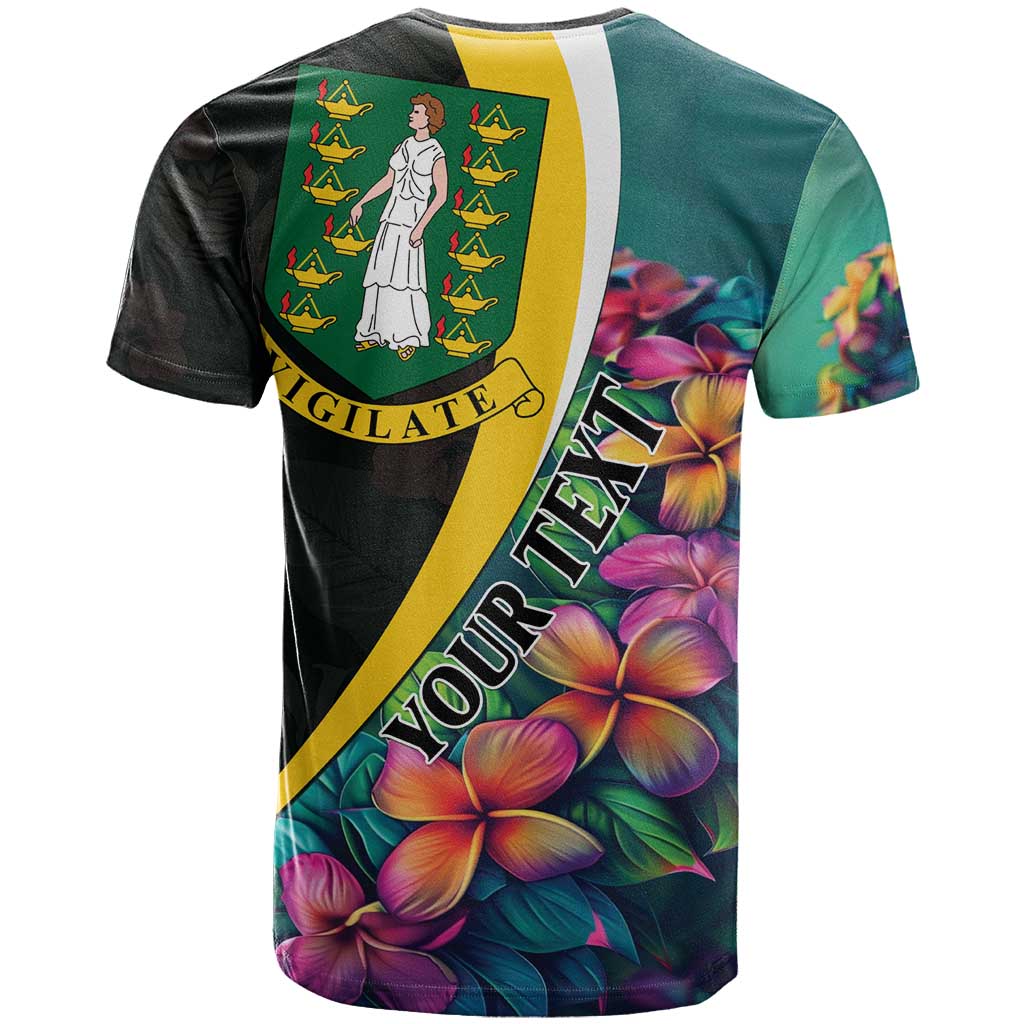 Personalised British Virgin Islands Tropical T Shirt Curve Style