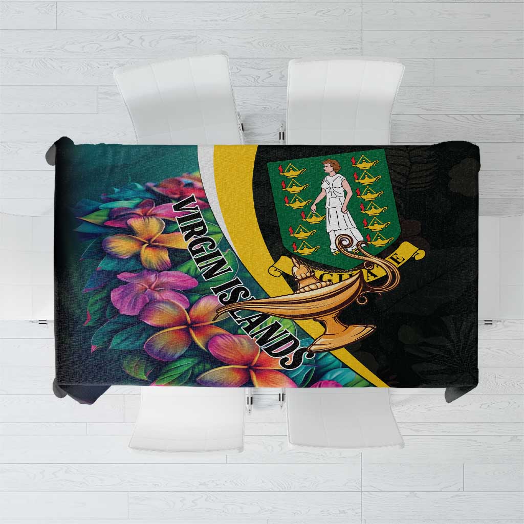 British Virgin Islands Tropical Tablecloth Curve Style
