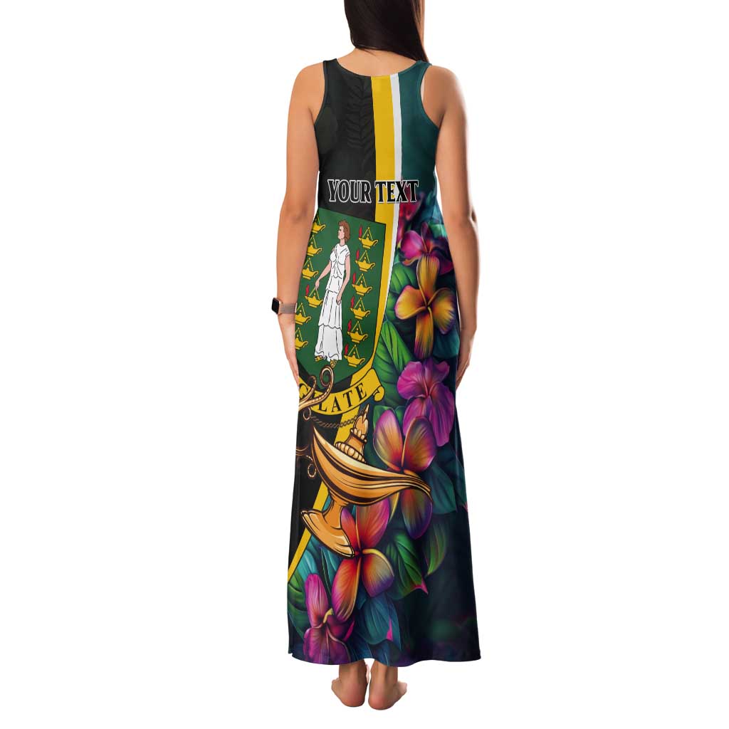 Personalised British Virgin Islands Tropical Tank Maxi Dress Curve Style