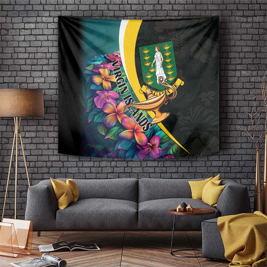 British Virgin Islands Tropical Tapestry Curve Style