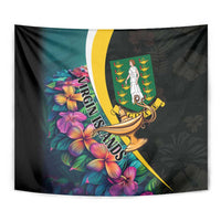 British Virgin Islands Tropical Tapestry Curve Style