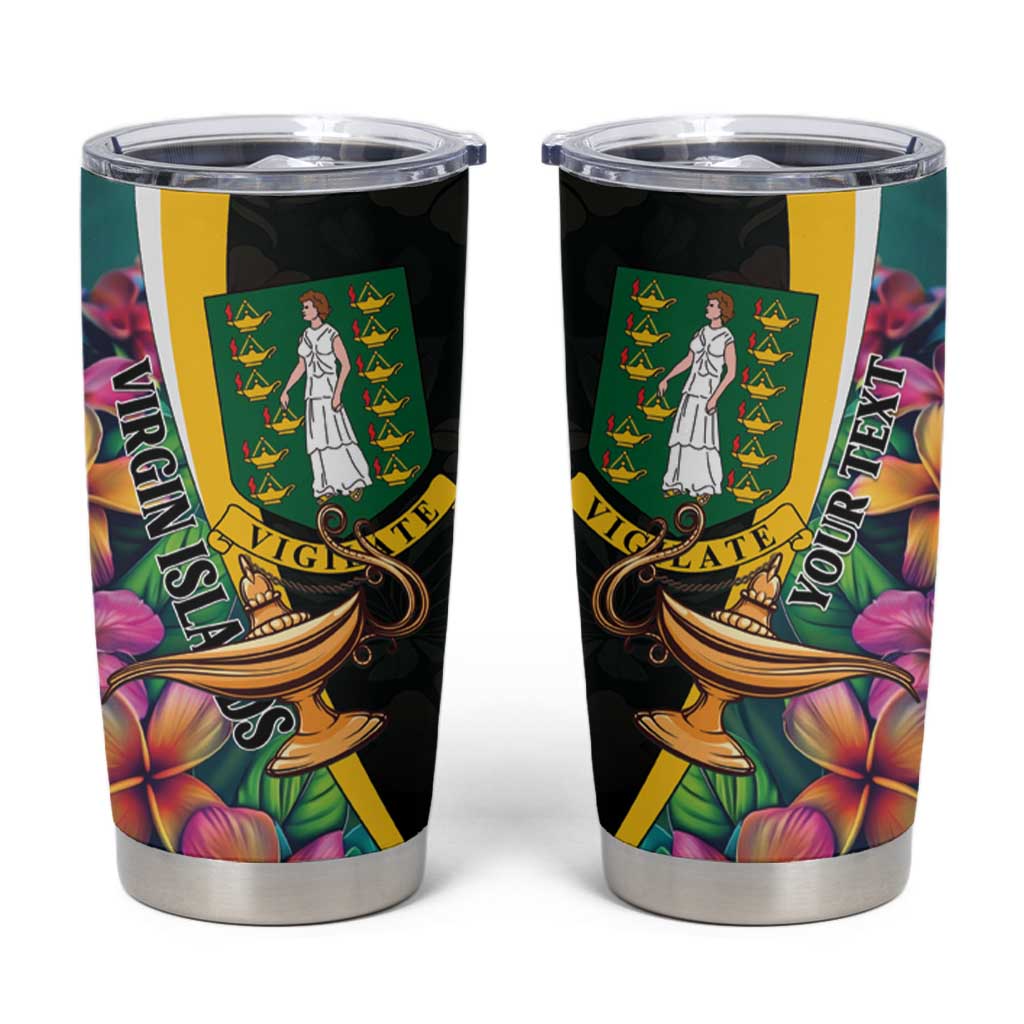 Personalised British Virgin Islands Tropical Tumbler Cup Curve Style
