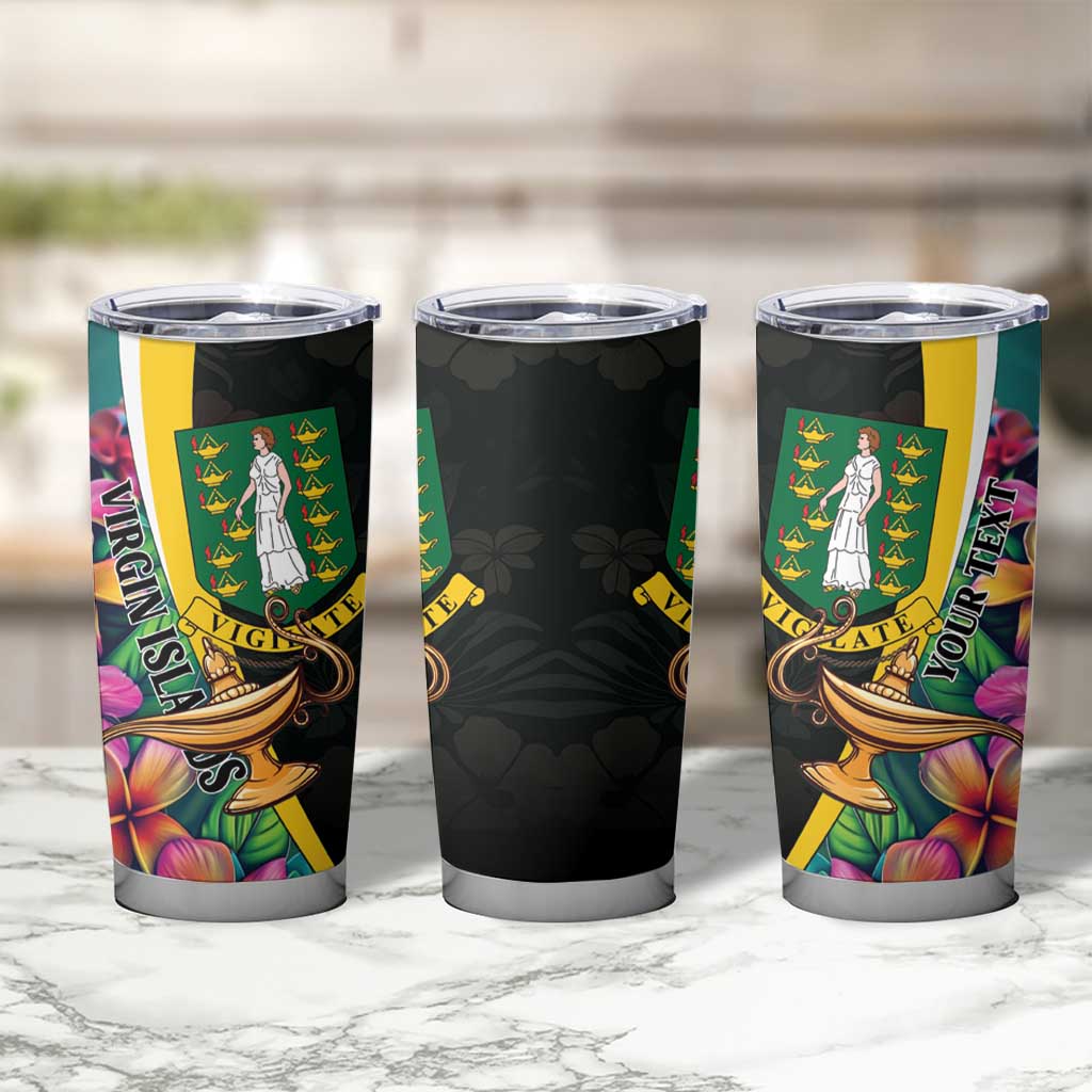 Personalised British Virgin Islands Tropical Tumbler Cup Curve Style