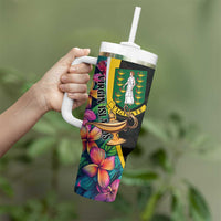 Personalised British Virgin Islands Tropical Tumbler With Handle Curve Style