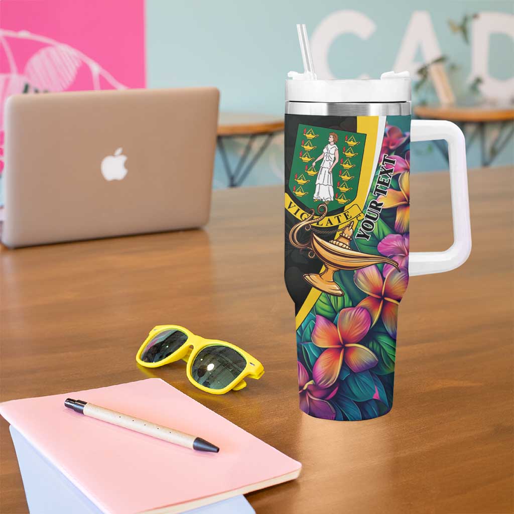 Personalised British Virgin Islands Tropical Tumbler With Handle Curve Style