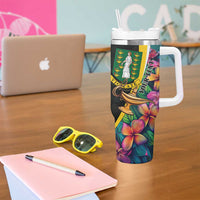 Personalised British Virgin Islands Tropical Tumbler With Handle Curve Style