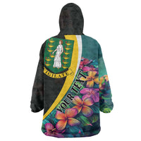 Personalised British Virgin Islands Tropical Wearable Blanket Hoodie Curve Style