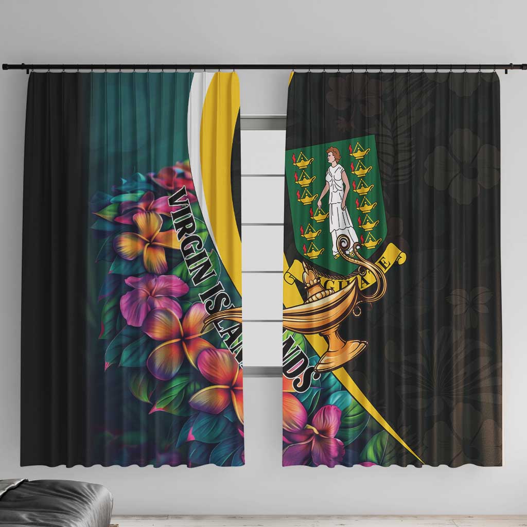 British Virgin Islands Tropical Window Curtain Curve Style