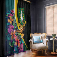 British Virgin Islands Tropical Window Curtain Curve Style