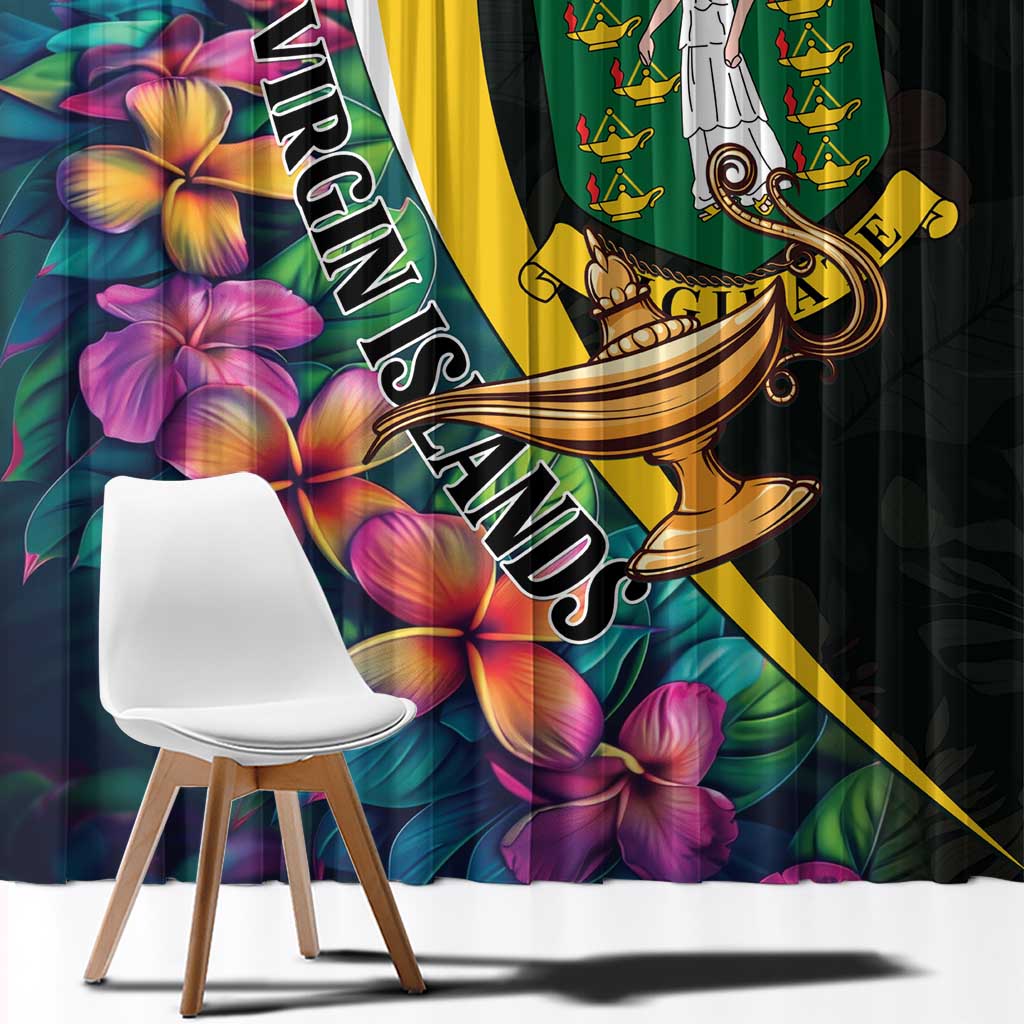 British Virgin Islands Tropical Window Curtain Curve Style