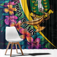 British Virgin Islands Tropical Window Curtain Curve Style