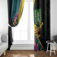 British Virgin Islands Tropical Window Curtain Curve Style