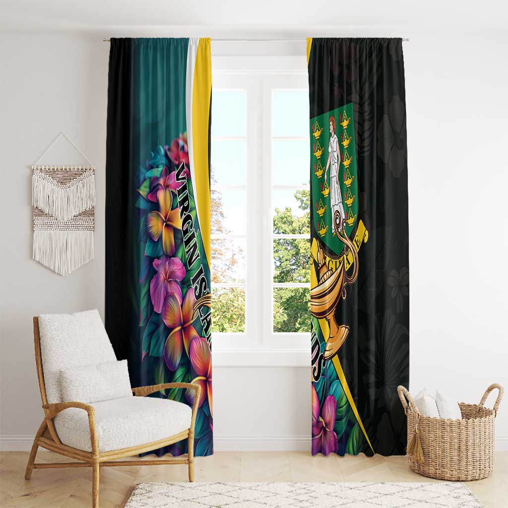 British Virgin Islands Tropical Window Curtain Curve Style