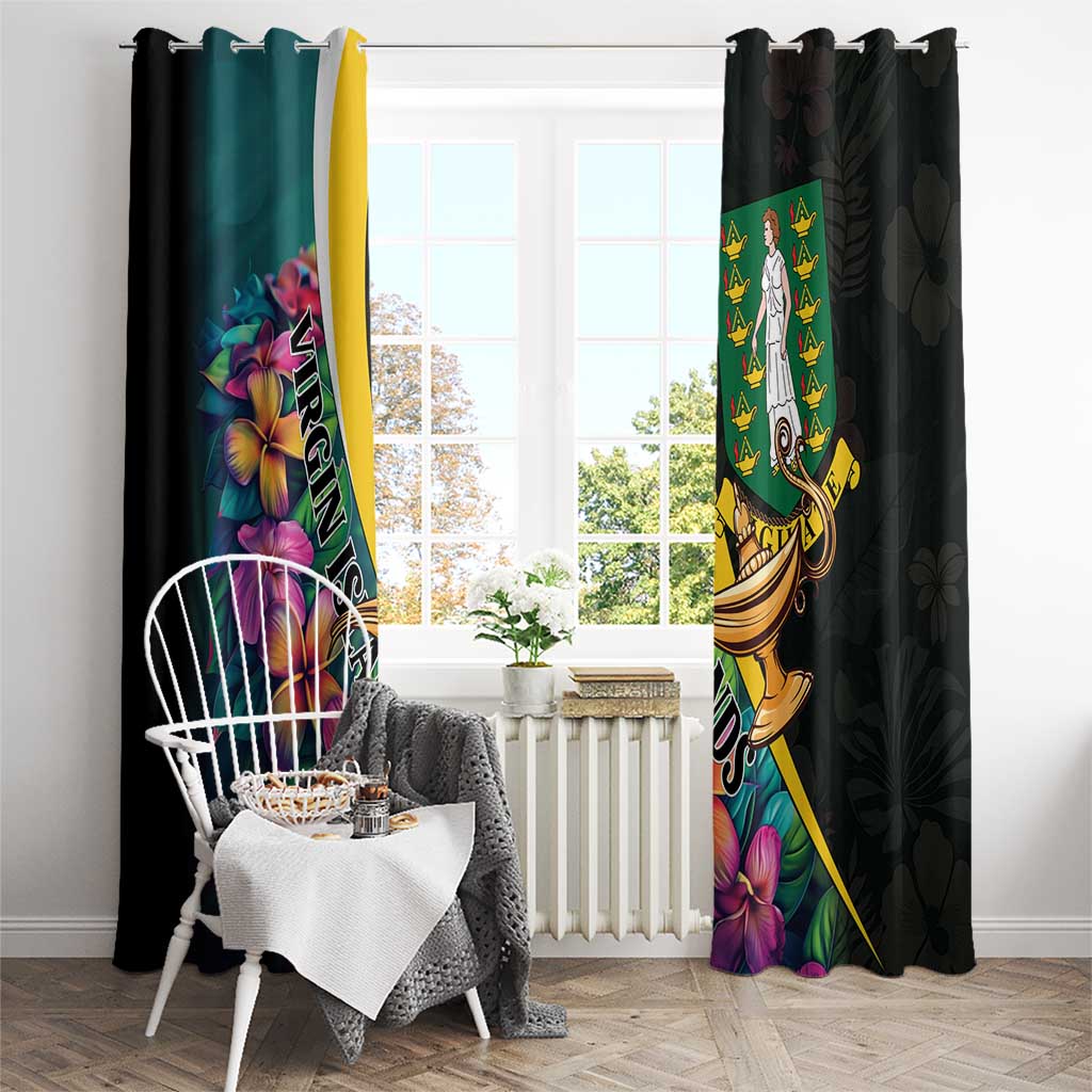 British Virgin Islands Tropical Window Curtain Curve Style