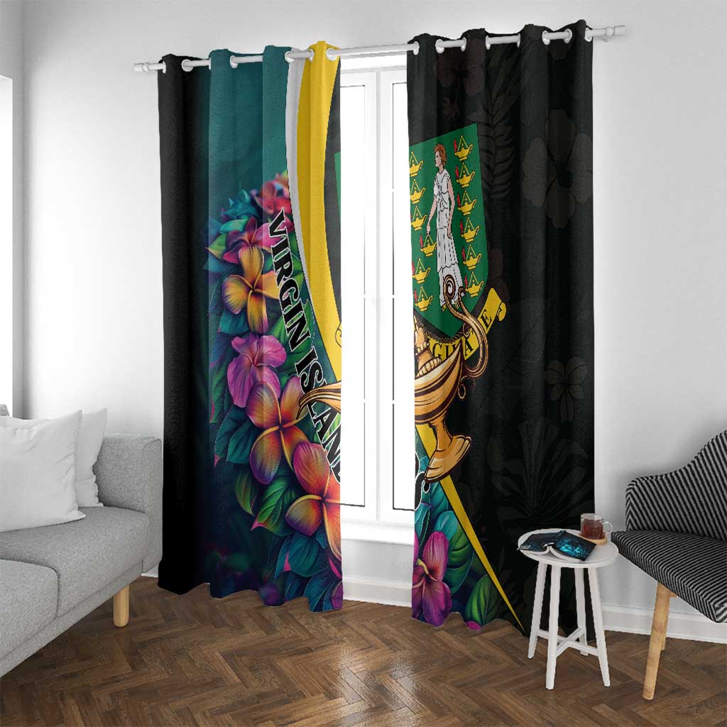 British Virgin Islands Tropical Window Curtain Curve Style