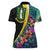 Personalised British Virgin Islands Tropical Women Polo Shirt Curve Style