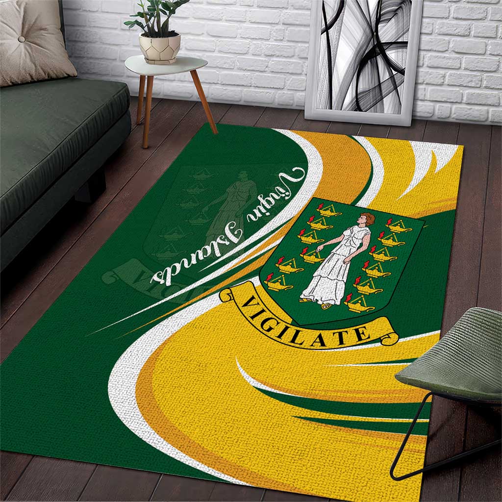 British Virgin Islands Area Rug Vigilate Flag Color