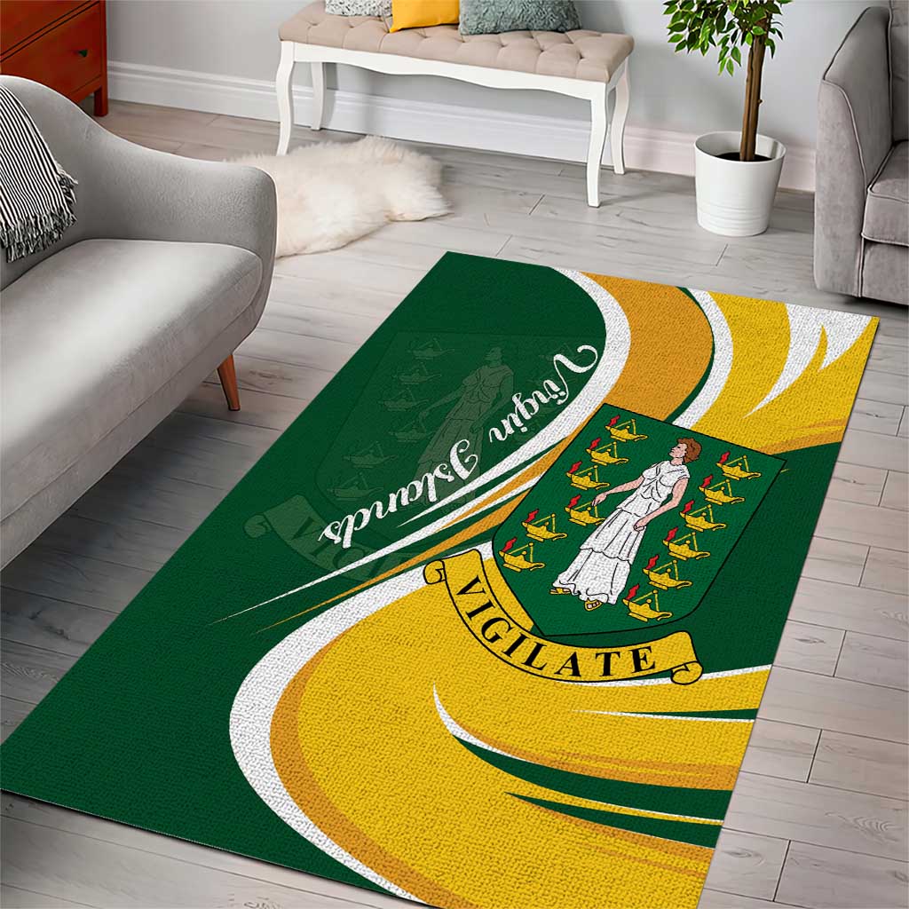 British Virgin Islands Area Rug Vigilate Flag Color