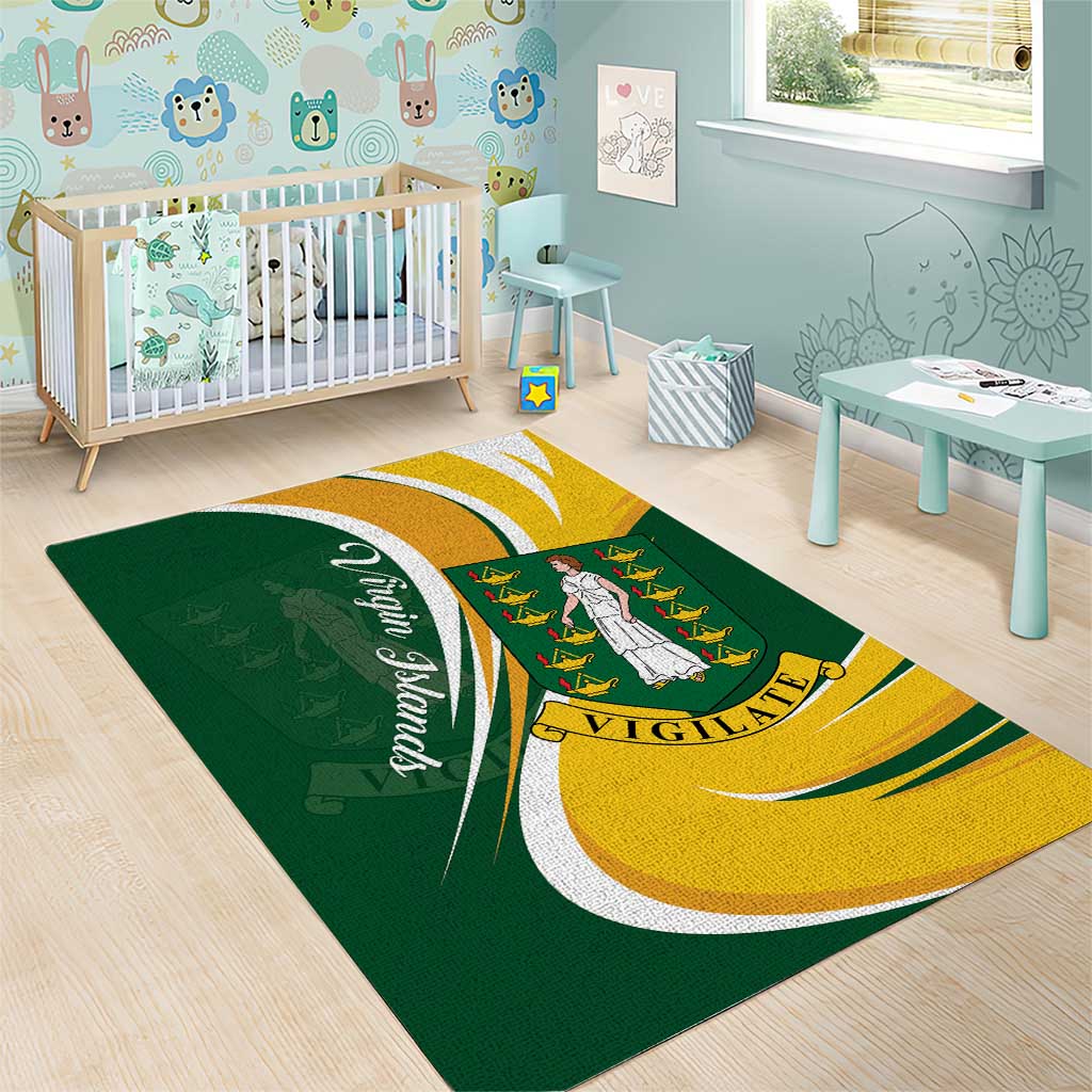 British Virgin Islands Area Rug Vigilate Flag Color