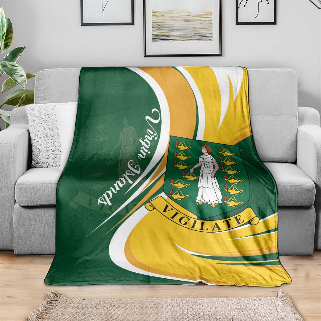 British Virgin Islands Blanket Vigilate Flag Color