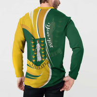 Personalised British Virgin Islands Button Sweatshirt Vigilate Flag Color