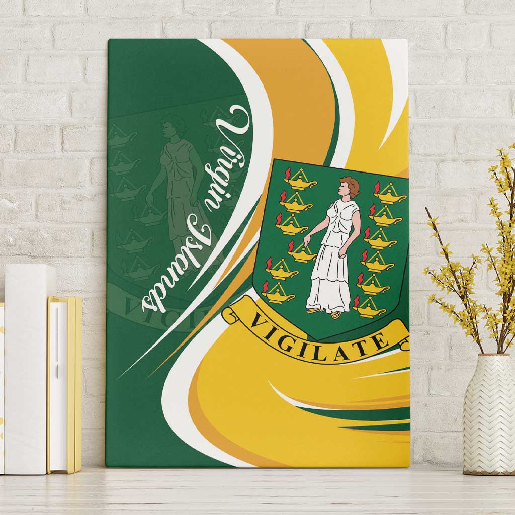 British Virgin Islands Canvas Wall Art Vigilate Flag Color
