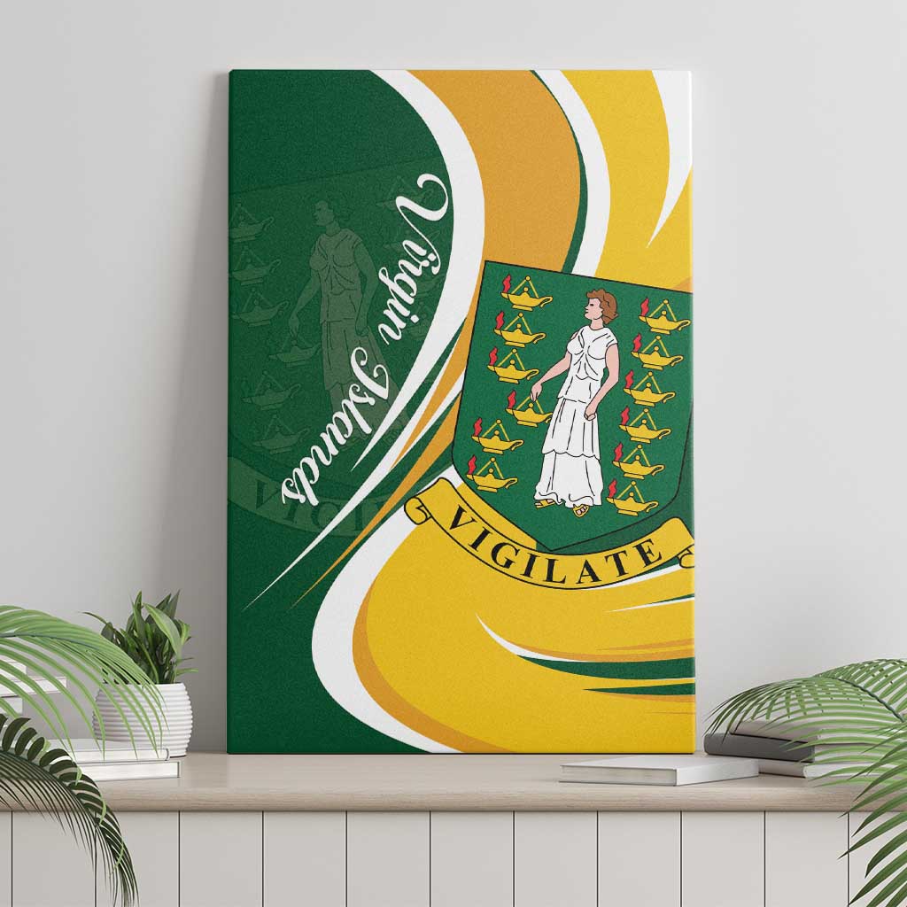 British Virgin Islands Canvas Wall Art Vigilate Flag Color