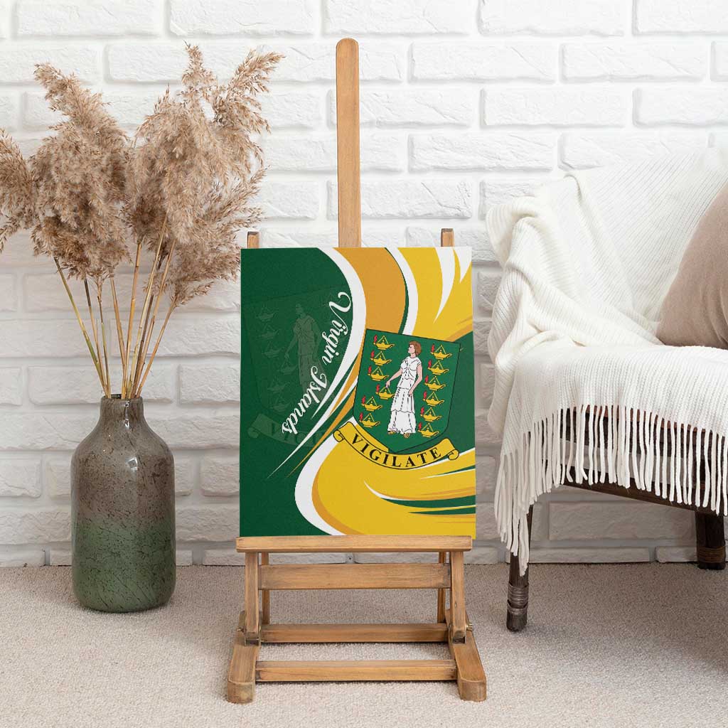 British Virgin Islands Canvas Wall Art Vigilate Flag Color