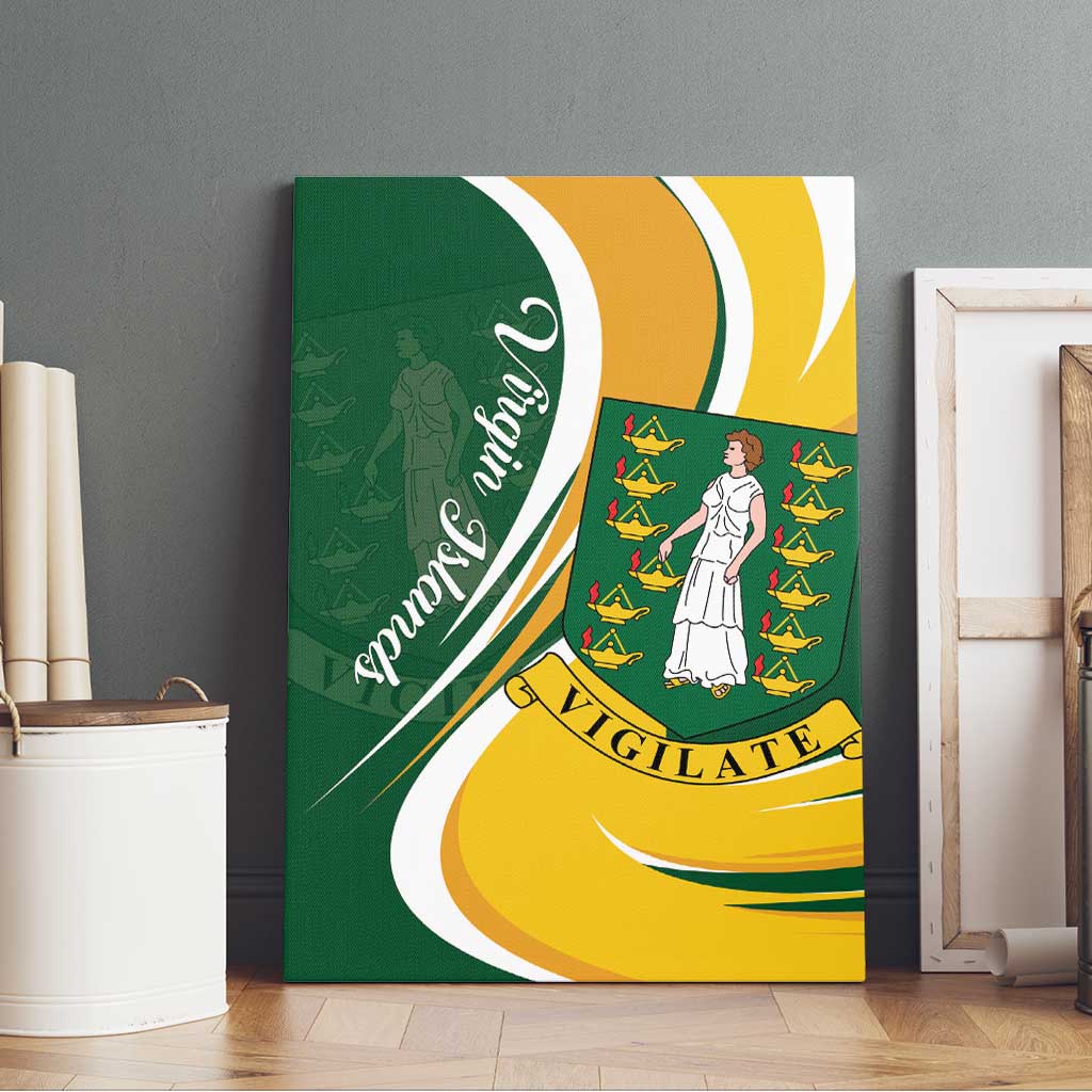 British Virgin Islands Canvas Wall Art Vigilate Flag Color