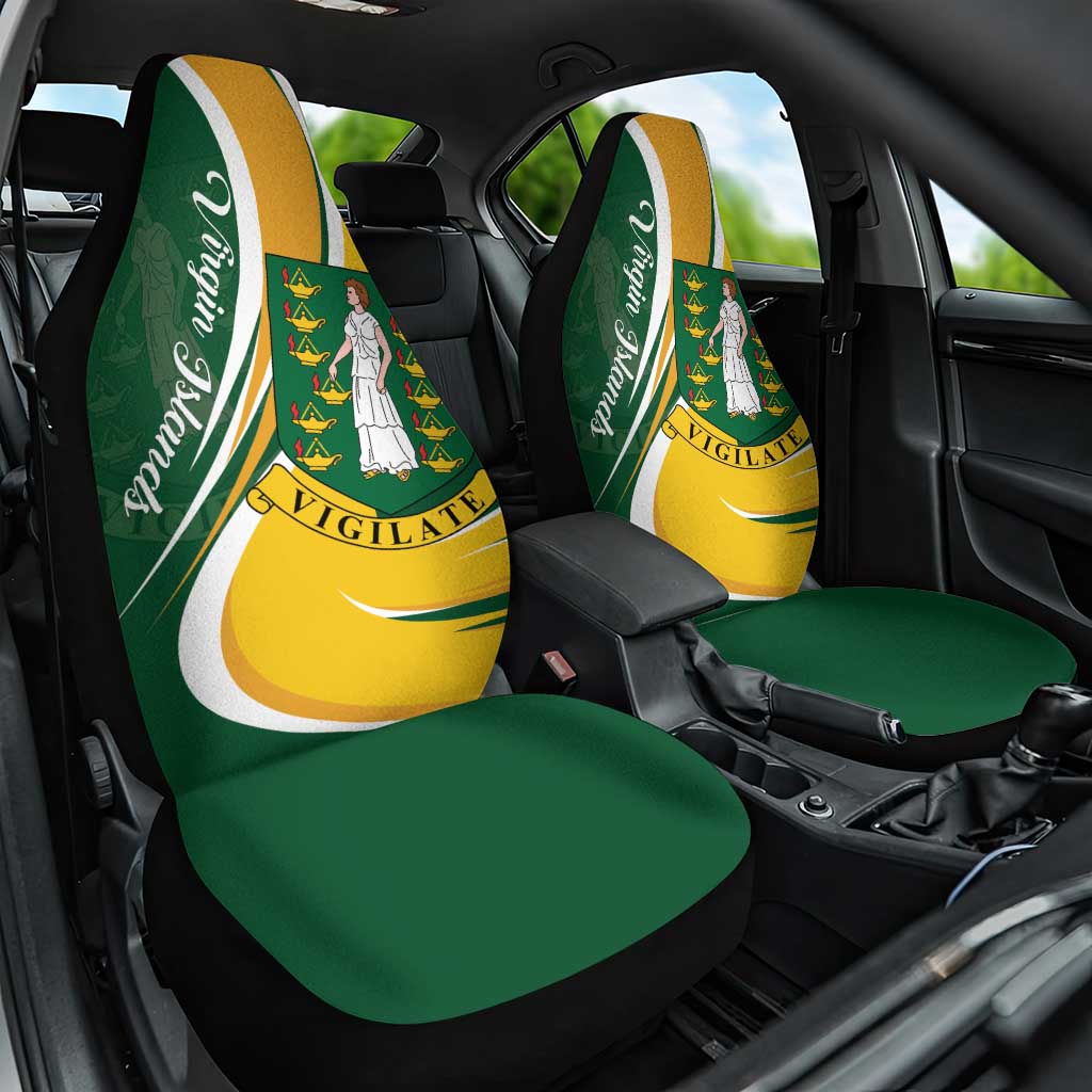 British Virgin Islands Car Seat Cover Vigilate Flag Color
