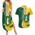 Personalised British Virgin Islands Couples Matching Summer Maxi Dress and Hawaiian Shirt Vigilate Flag Color