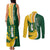 Personalised British Virgin Islands Couples Matching Tank Maxi Dress and Long Sleeve Button Shirt Vigilate Flag Color