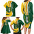 Personalised British Virgin Islands Family Matching Long Sleeve Bodycon Dress and Hawaiian Shirt Vigilate Flag Color