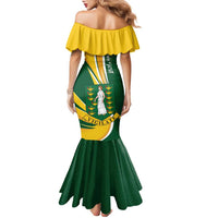 Personalised British Virgin Islands Family Matching Mermaid Dress and Hawaiian Shirt Vigilate Flag Color