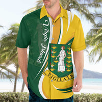 Personalised British Virgin Islands Hawaiian Shirt Vigilate Flag Color