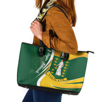 British Virgin Islands Leather Tote Bag Vigilate Flag Color