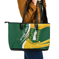 British Virgin Islands Leather Tote Bag Vigilate Flag Color