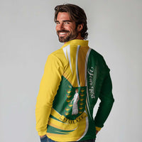 Personalised British Virgin Islands Long Sleeve Polo Shirt Vigilate Flag Color