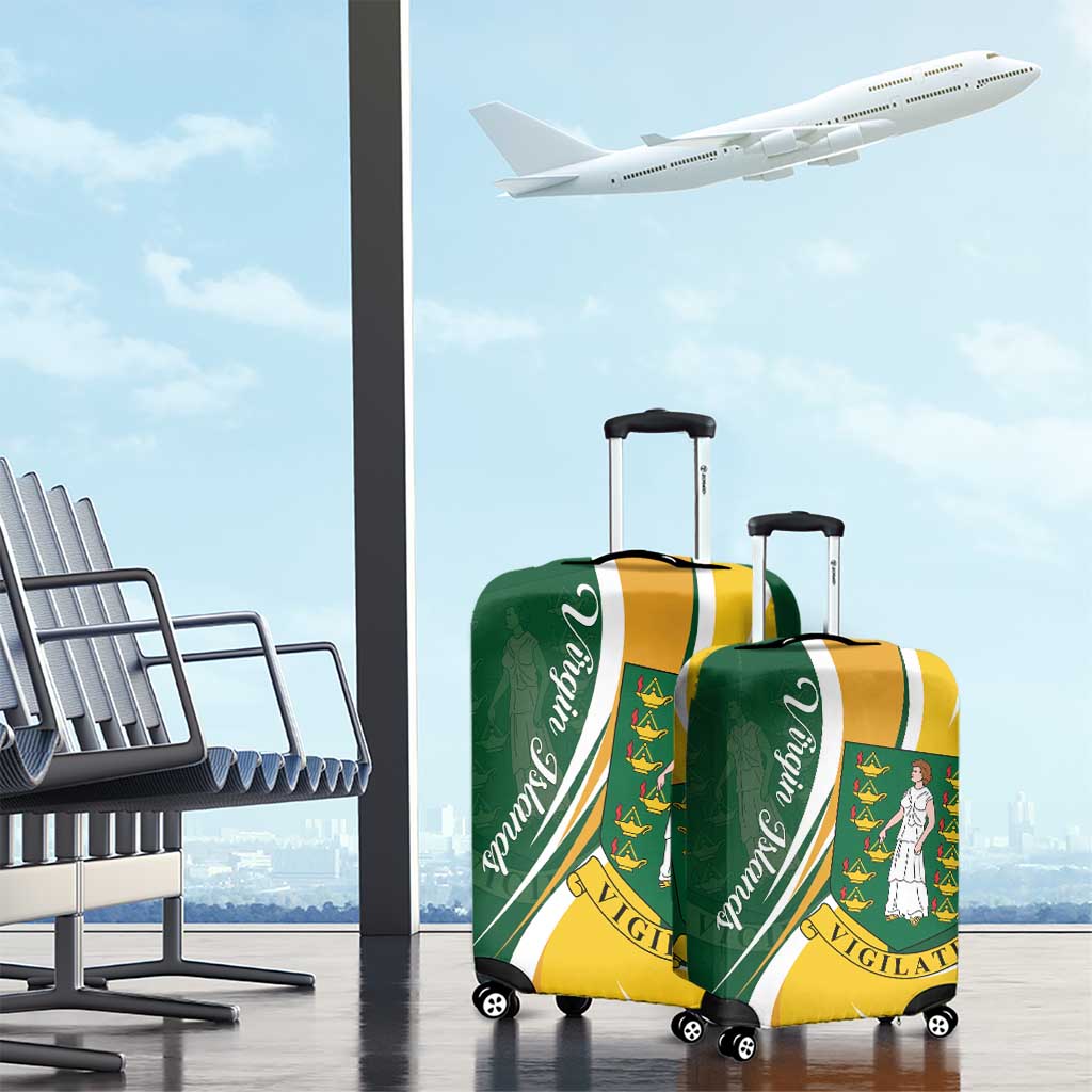 British Virgin Islands Luggage Cover Vigilate Flag Color