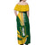 Personalised British Virgin Islands Off Shoulder Maxi Dress Vigilate Flag Color