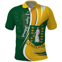 Personalised British Virgin Islands Polo Shirt Vigilate Flag Color
