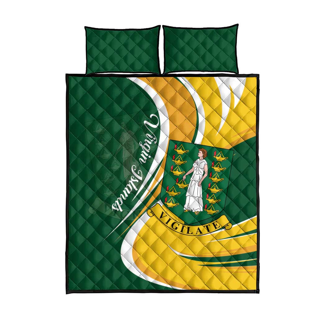 British Virgin Islands Quilt Bed Set Vigilate Flag Color