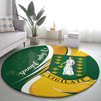 British Virgin Islands Round Carpet Vigilate Flag Color